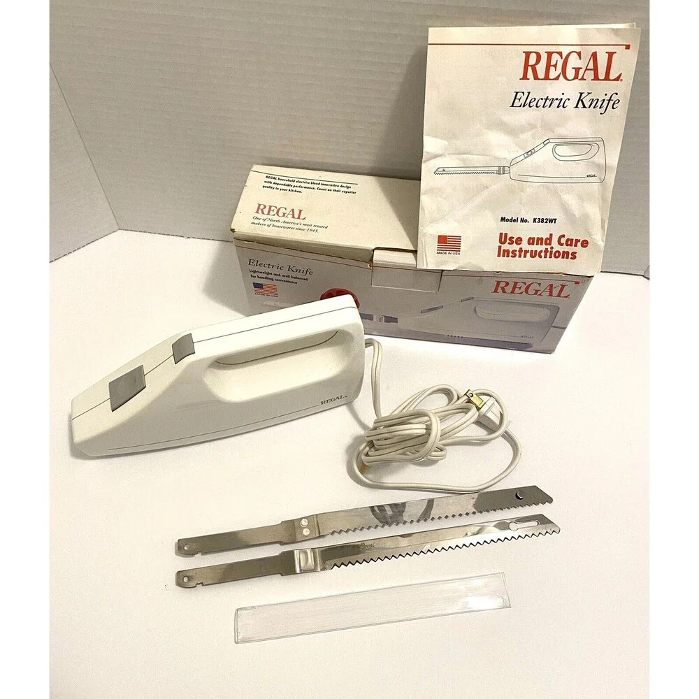 Regal Knife Electric Serrated With Stainless Steel Blades Vintage Tested